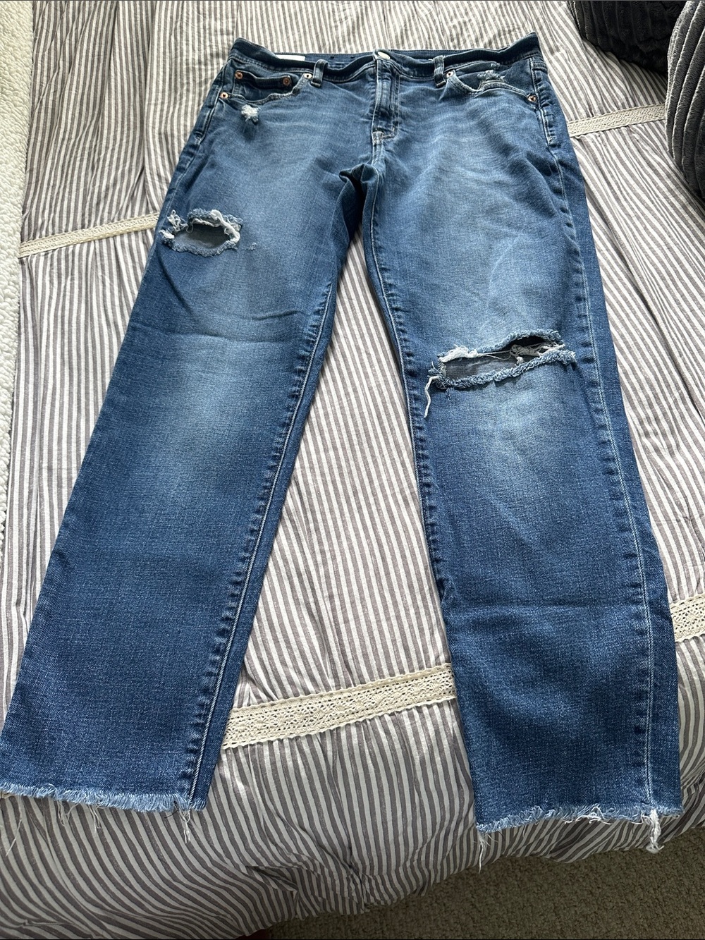 GAP Girlfriend Mid Rise Blue Denim Jeans